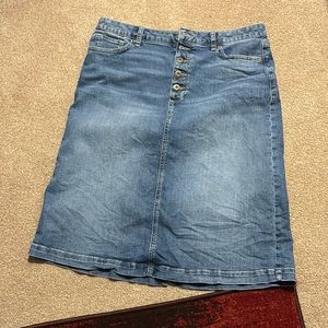 Denim Midi Skirt